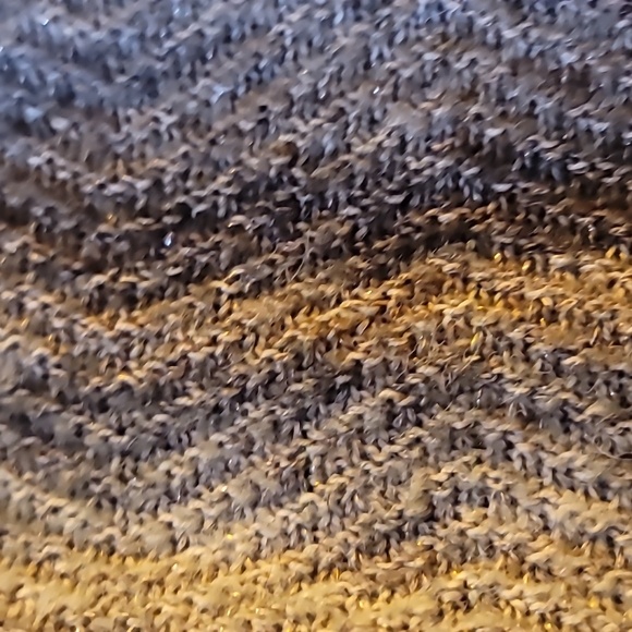 Catherines brown with tan and intricate gold shimmer turtle neck sweater size 4X - Picture 3 of 4